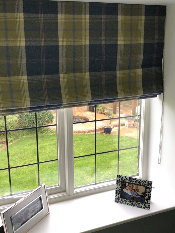 We cooked up this beautiful roman blind